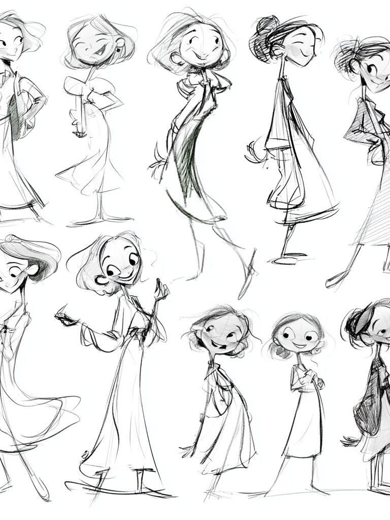 Fashion Figure Sketches Illustration Poster. poster — illustration art
