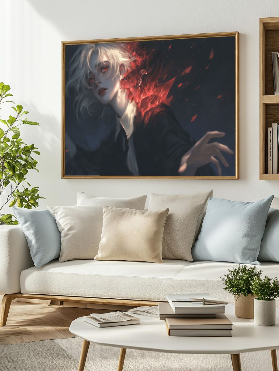 Crimson Gothic Portrait Print. — room view 2