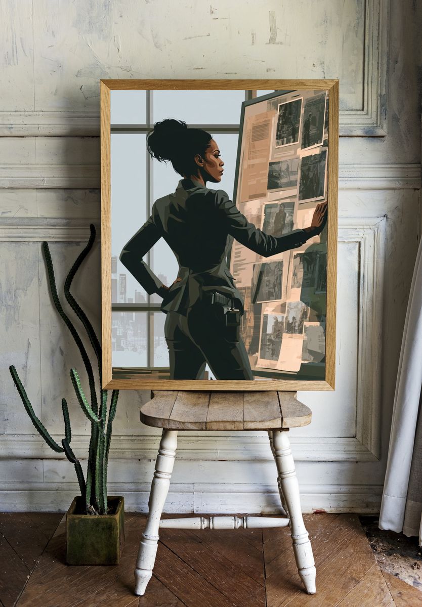 Detective at the Evidence Board Print. — room view 1