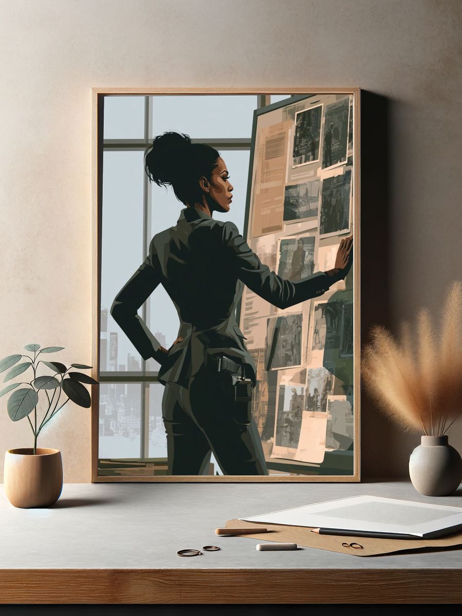 Detective at the Evidence Board Print. — room view 2