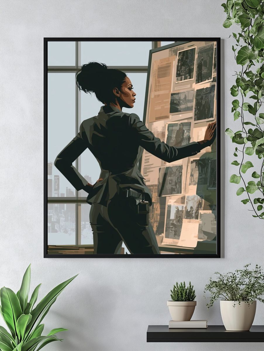 Detective at the Evidence Board Print. — room view 4