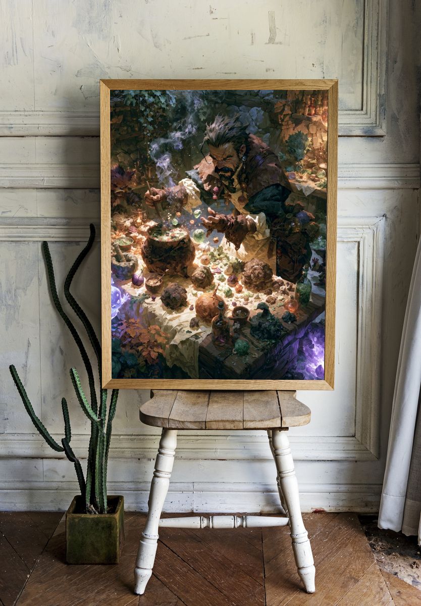 Fantasy Alchemist Workshop Poster. — room view 1