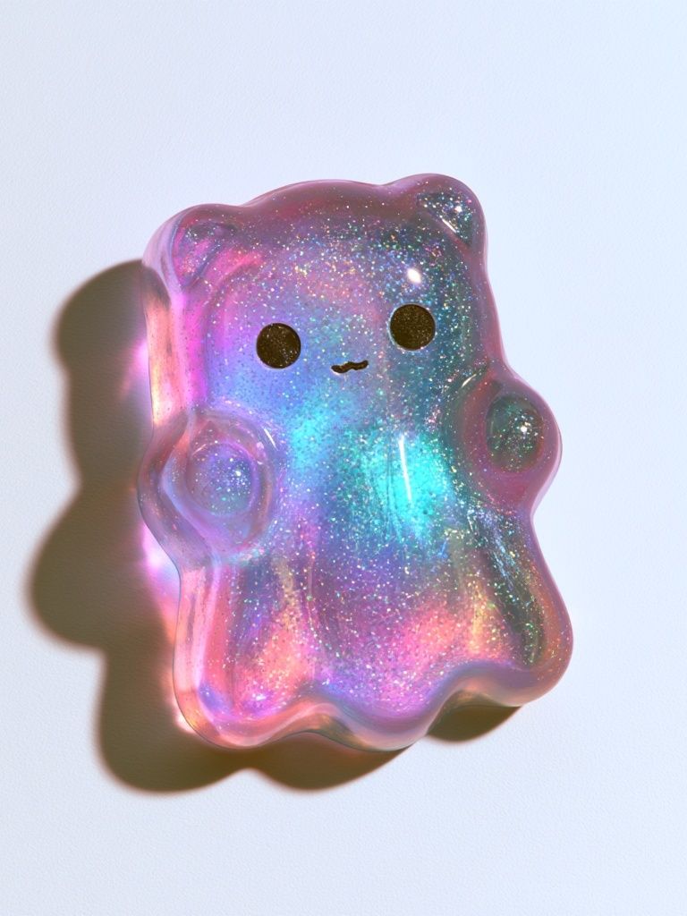 Kawaii Glitter Bear Poster. poster detail