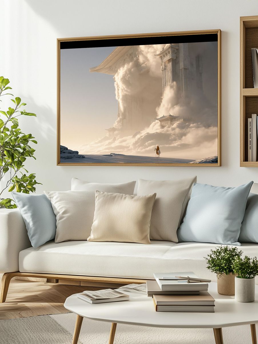 Cloud Temple Rider Fantasy Print. — room view 2