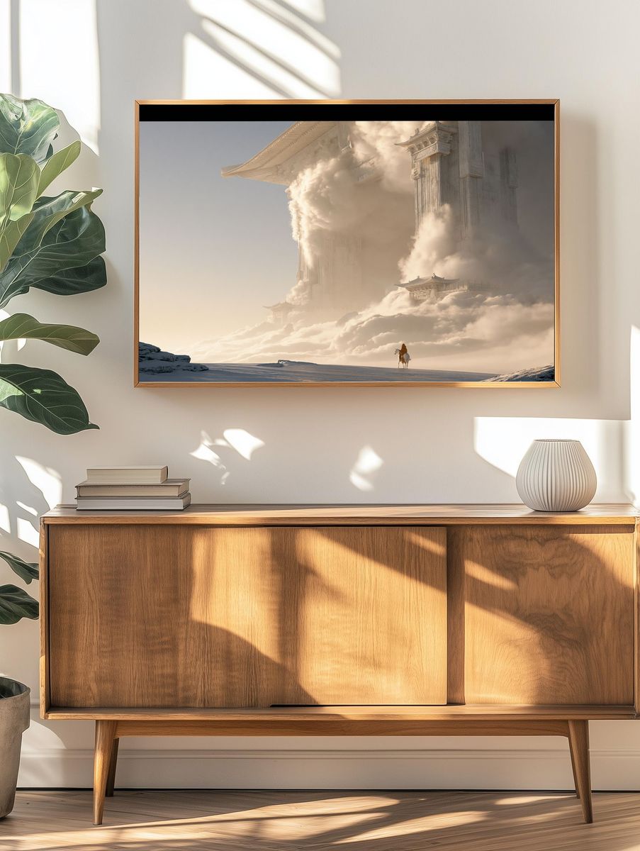 Cloud Temple Rider Fantasy Print. — room view 3