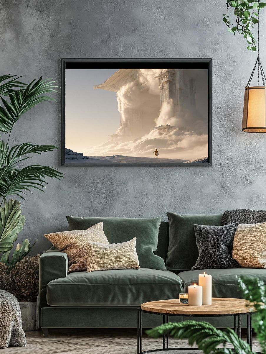 Cloud Temple Rider Fantasy Print. — room view 4