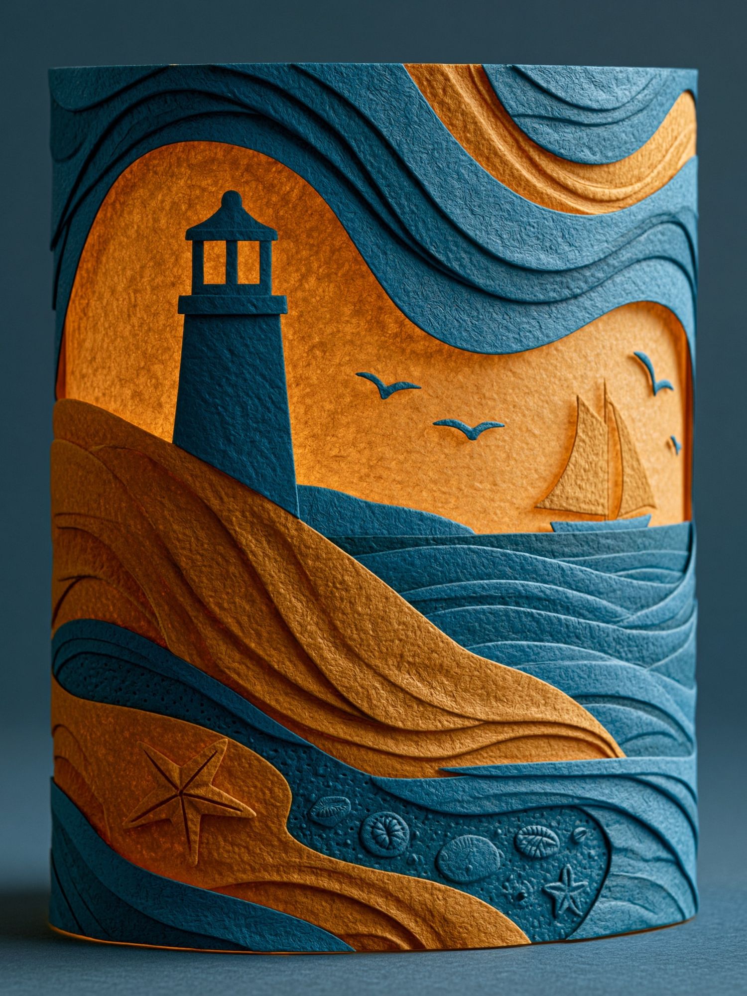 Lighthouse Seascape Illustration Poster. poster — illustration art