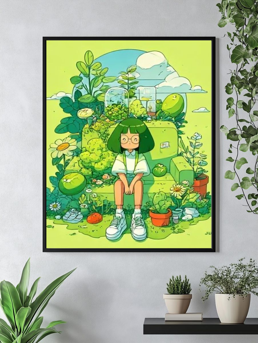 DJ Canyon Sunset Illustration Poster. — room view 4