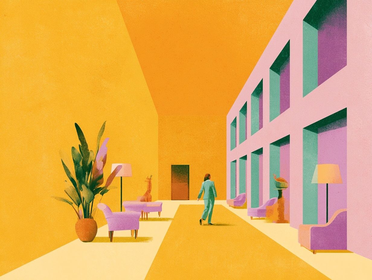 Surreal Lobby Interior Print. poster detail