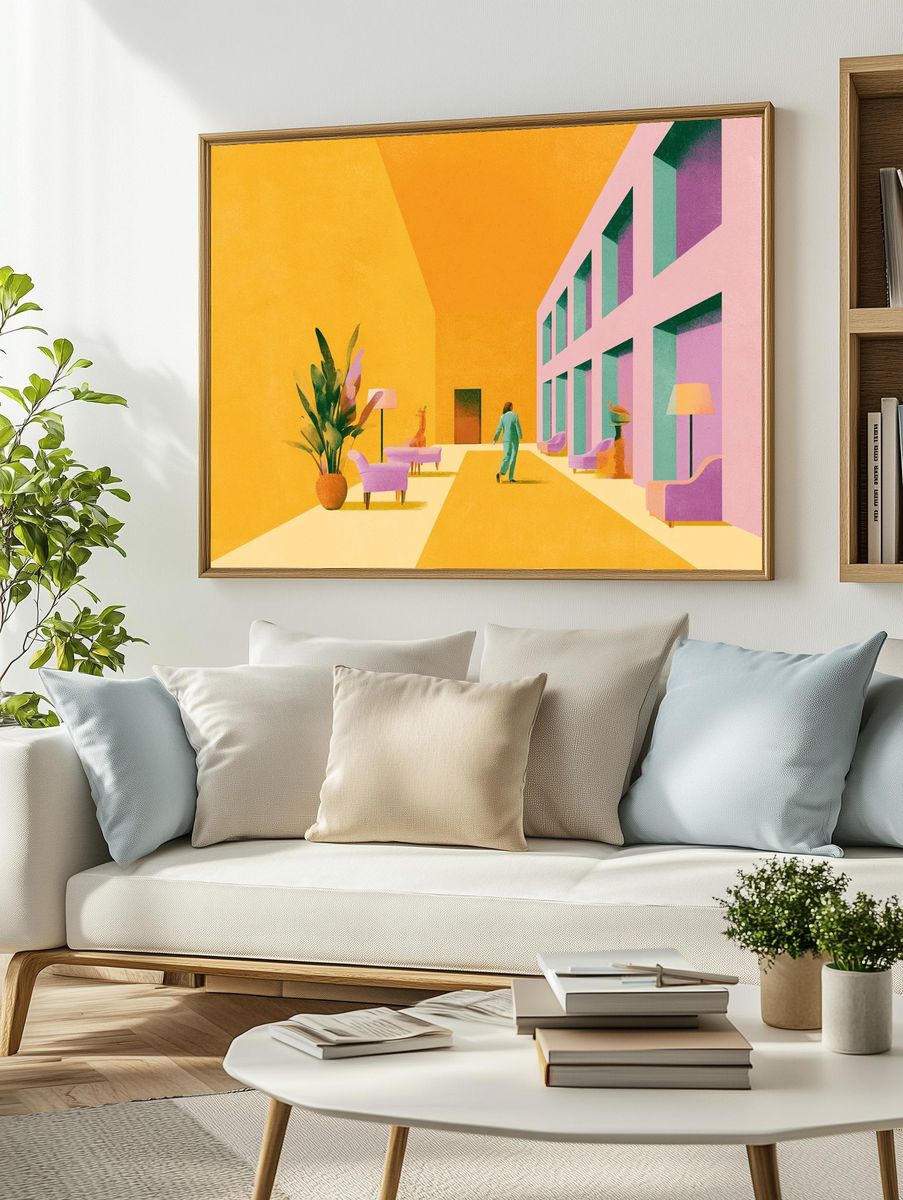 Surreal Lobby Interior Print. — room view 2