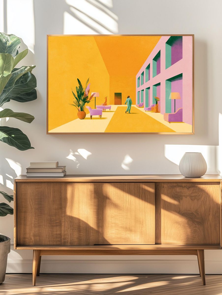 Surreal Lobby Interior Print. — room view 3