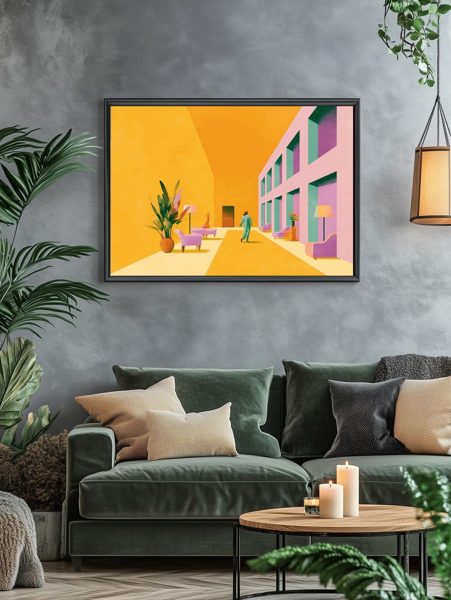 Surreal Lobby Interior Print. — room view 4