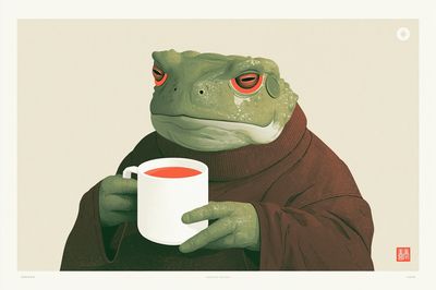 Toad Tea Portrait Print. poster print