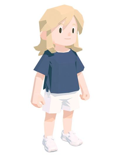 Low-Poly Child Illustration Poster. poster