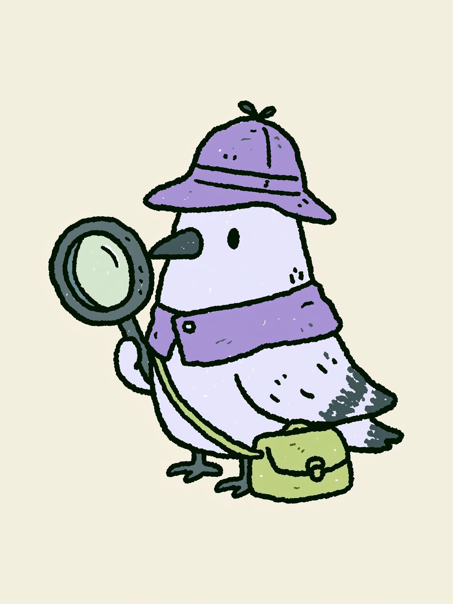 Detective Bird Illustration Poster. poster — illustration art