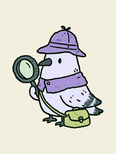 Detective Bird Illustration Poster. poster