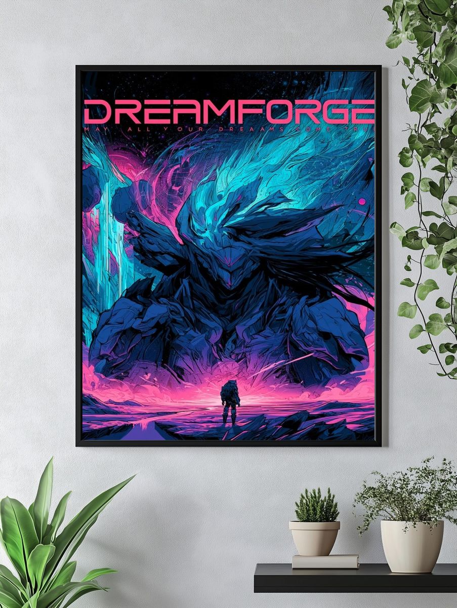 Underwater Dragon City Fantasy Print. — room view 4