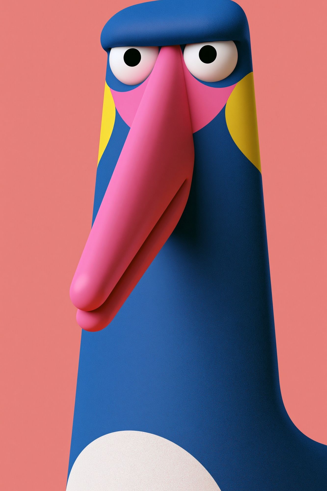 Colorful Bird Portrait Poster. poster detail
