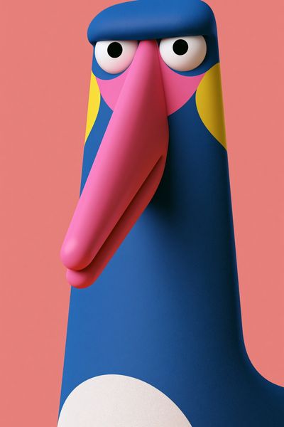 Colorful Bird Portrait Poster. poster