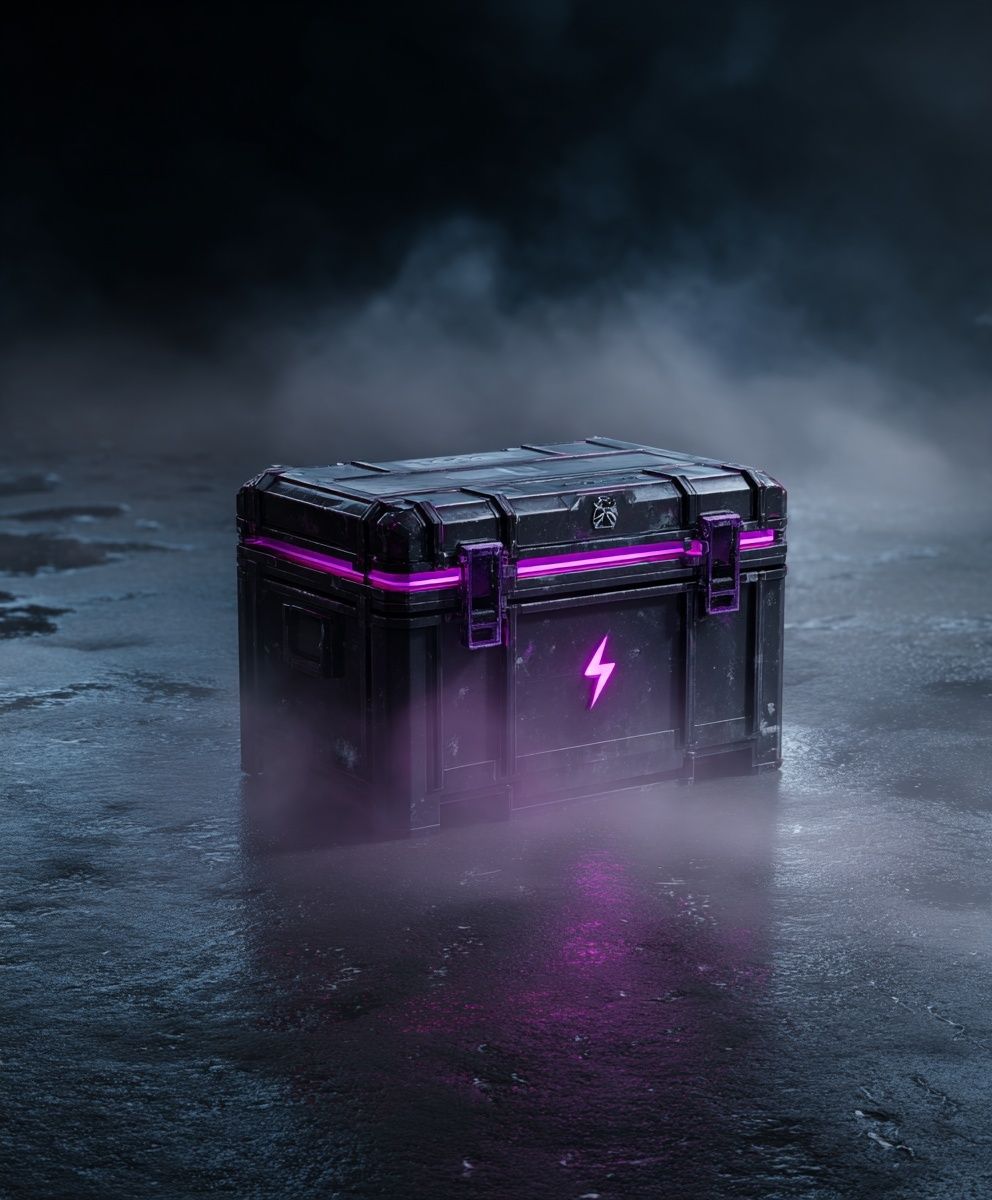 Neon Loot Crate Digital Art Poster. poster — illustration art