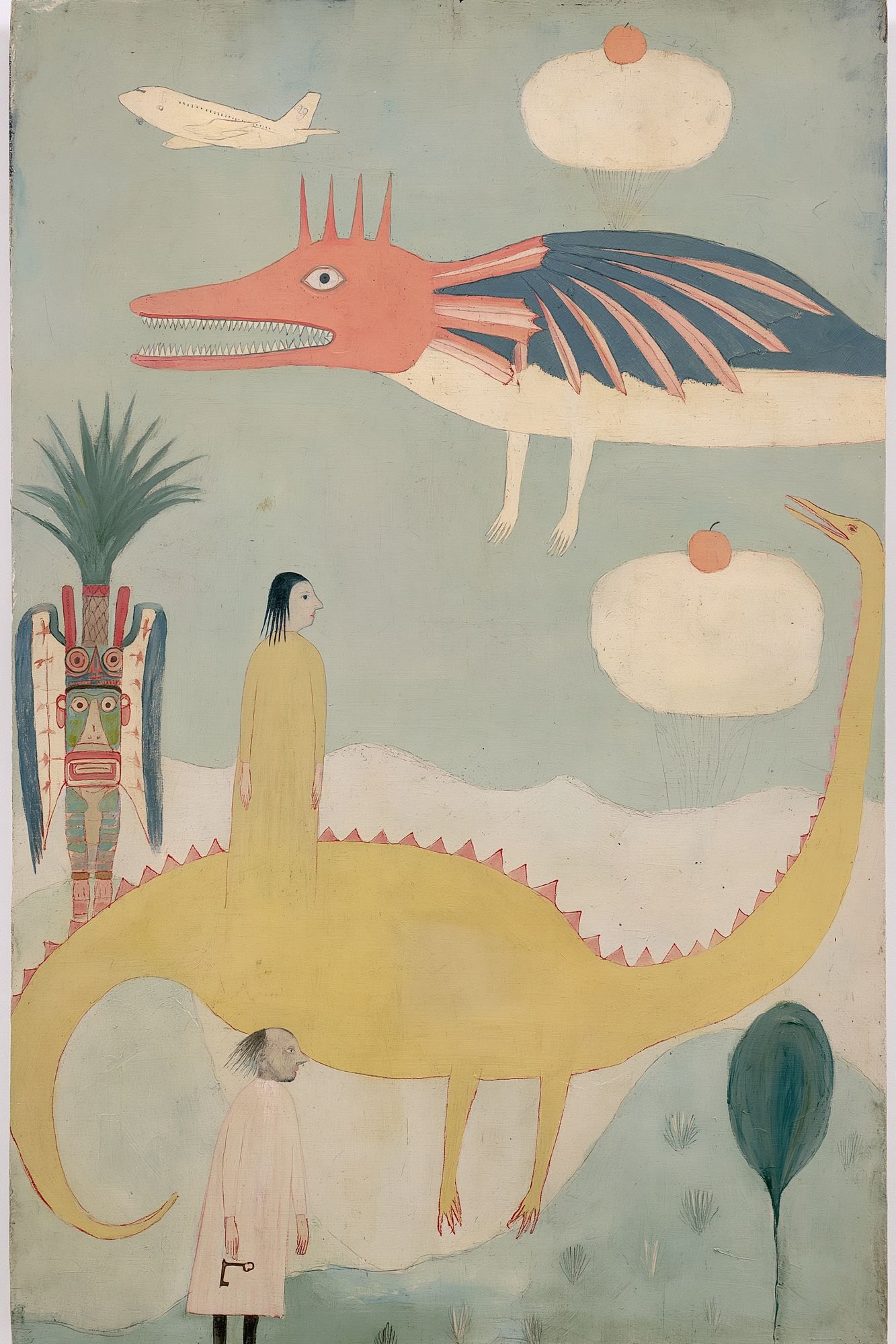 Surreal Dinosaur Dreamscape Print. poster — illustration art