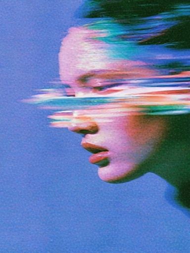 Glitch Portrait Illustration Poster. poster detail