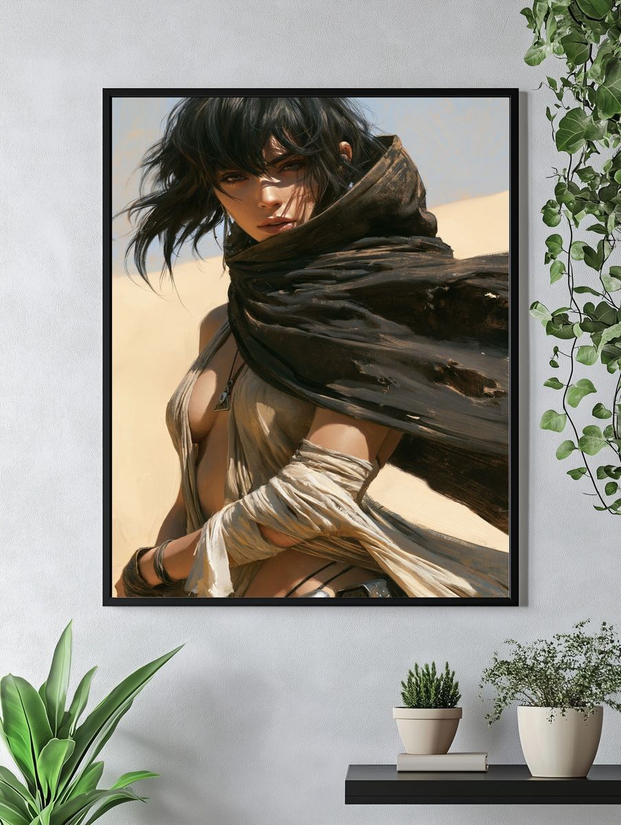 Desert Warrior Portrait Print. — room view 4