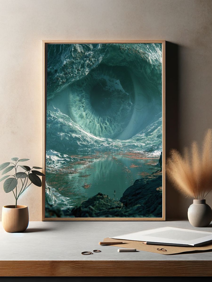 Cosmic Ocean Eye Print. — room view 2