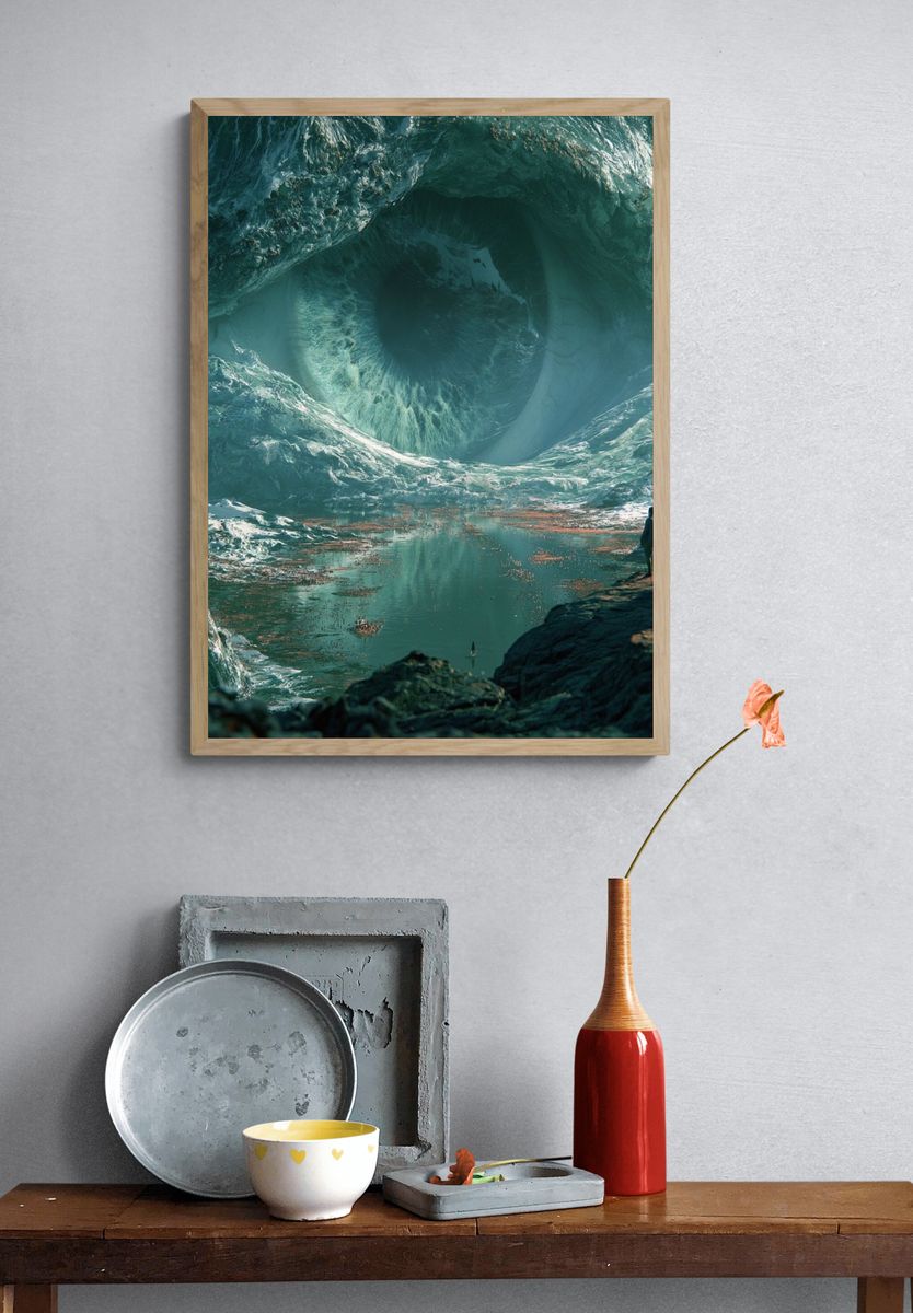 Cosmic Ocean Eye Print. — room view 3