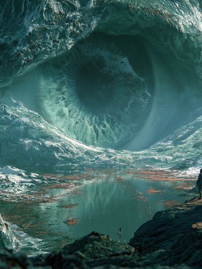 Cosmic Ocean Eye Print.