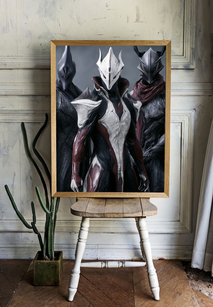Alien Armor Squad Illustration Poster. room preview
