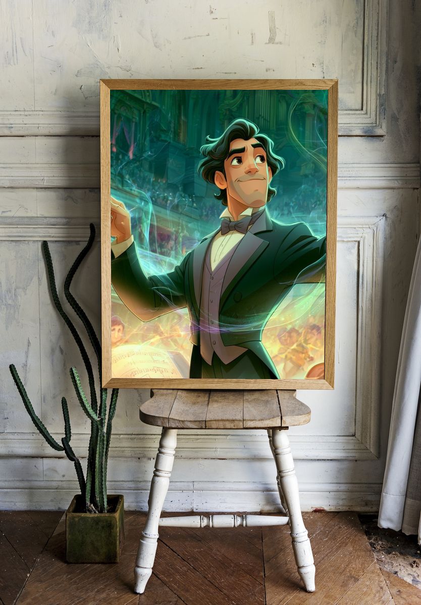 Maestro Conductor Digital Art Poster. — room view 1