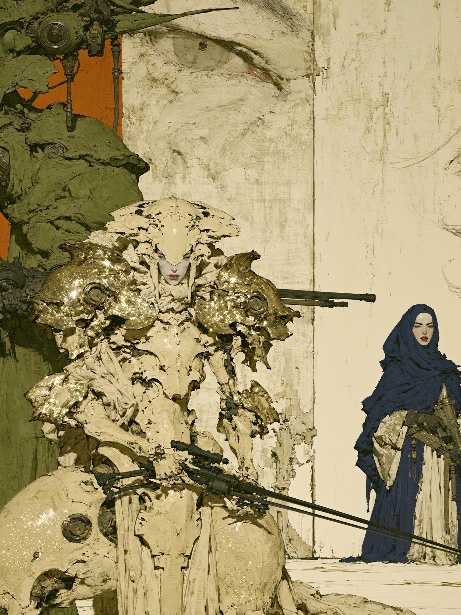 Sci-Fi Warrior Illustration Poster. poster — illustration art