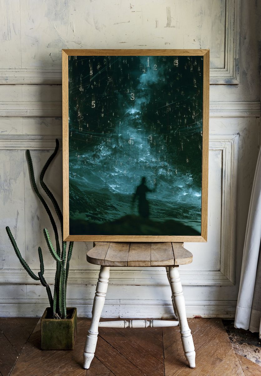 Surreal Number Storm Poster. room preview