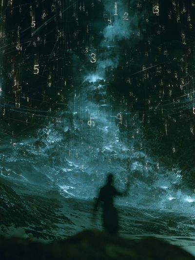 Surreal Number Storm Poster. poster