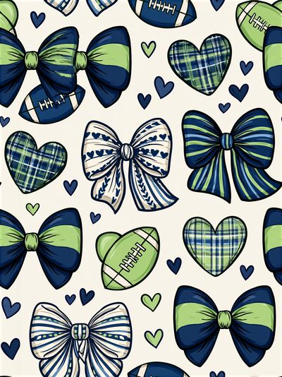 Preppy Bows and Hearts Print. poster