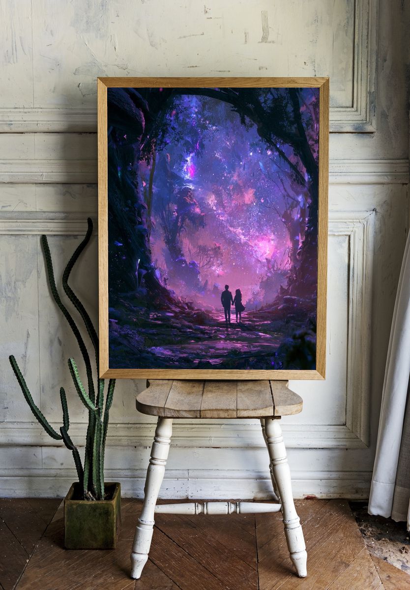 Enchanted Forest Starlight Print. room preview