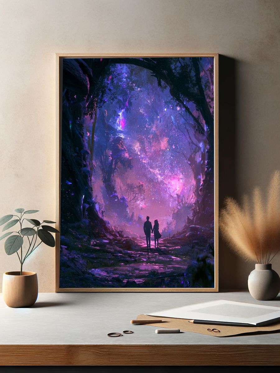Enchanted Forest Starlight Print. — room view 2