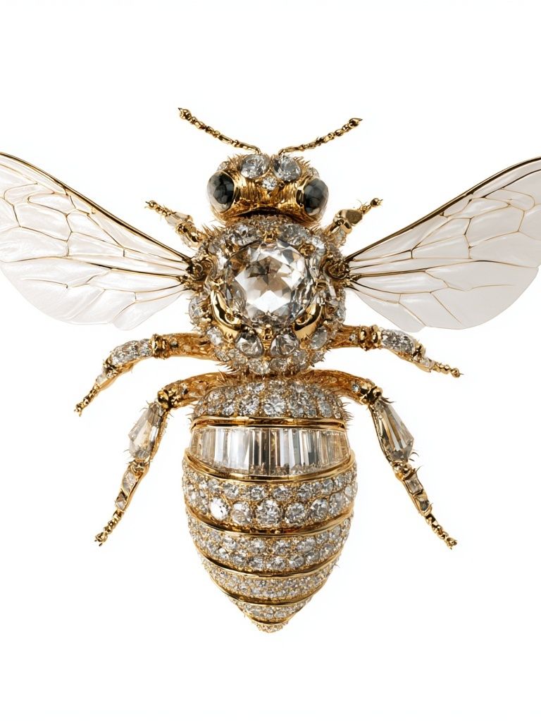Jeweled Bee Illustration Poster. poster detail