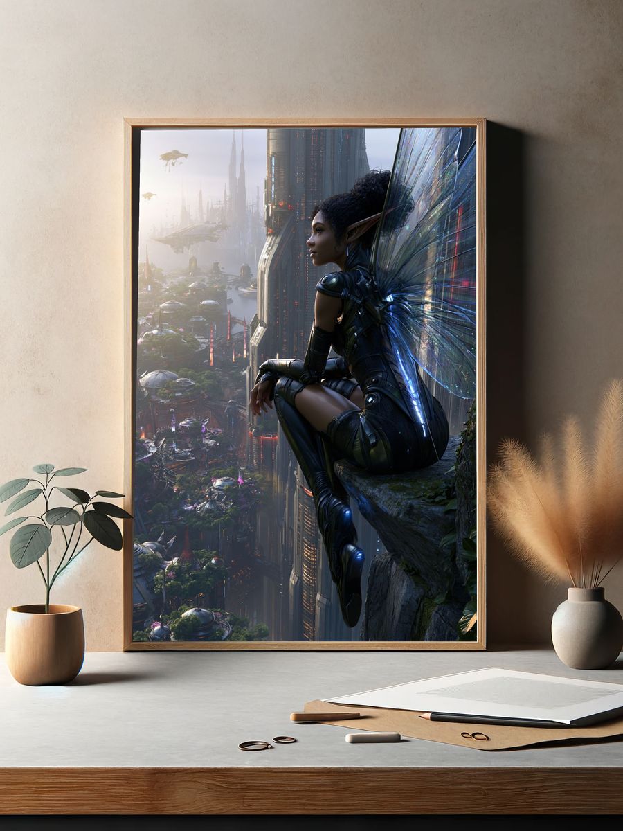 Strawberry Bowl Illustration Poster. — room view 2