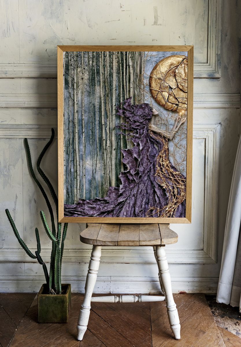 Mystic Forest Woman Illustration Poster. — room view 1