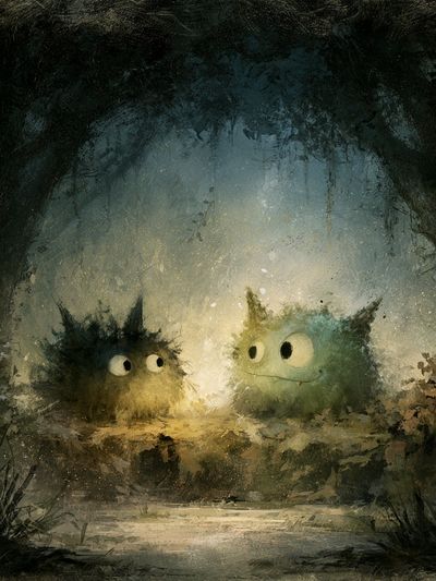 Forest Spirits Illustration Poster. poster