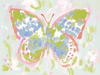 Pastel Butterfly Illustration Poster. poster print