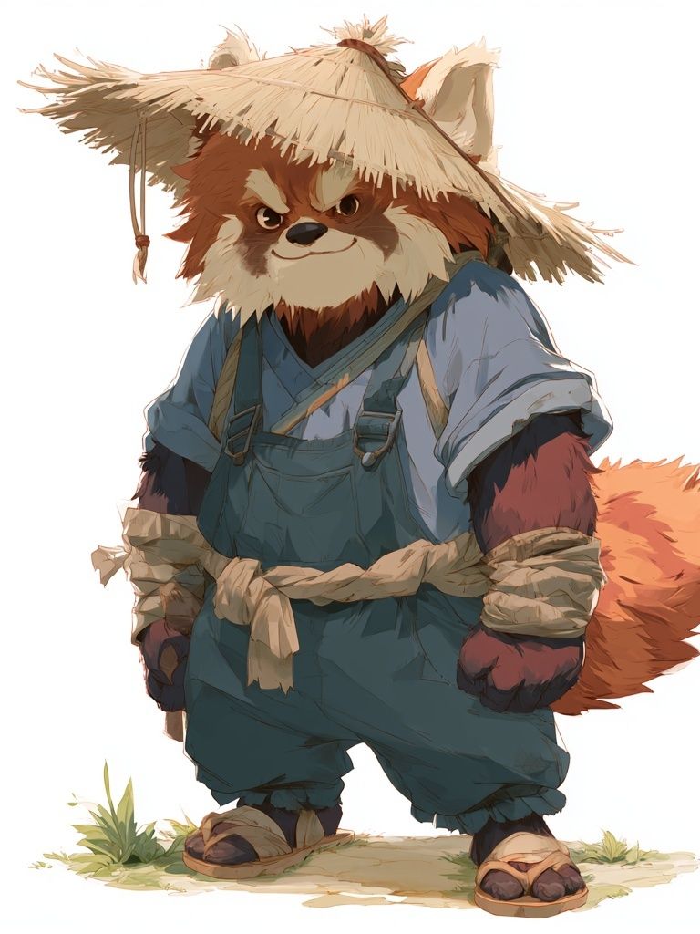 Samurai Fox Illustration Poster. poster detail