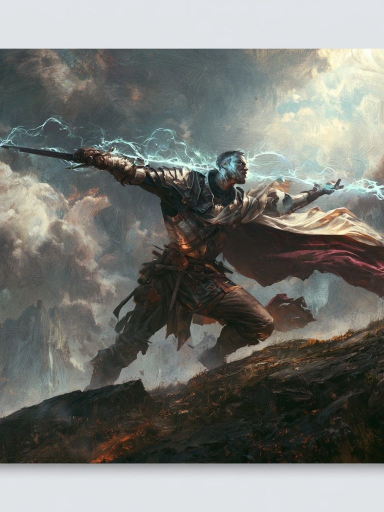 Storm Warrior Digital Art Poster. poster detail