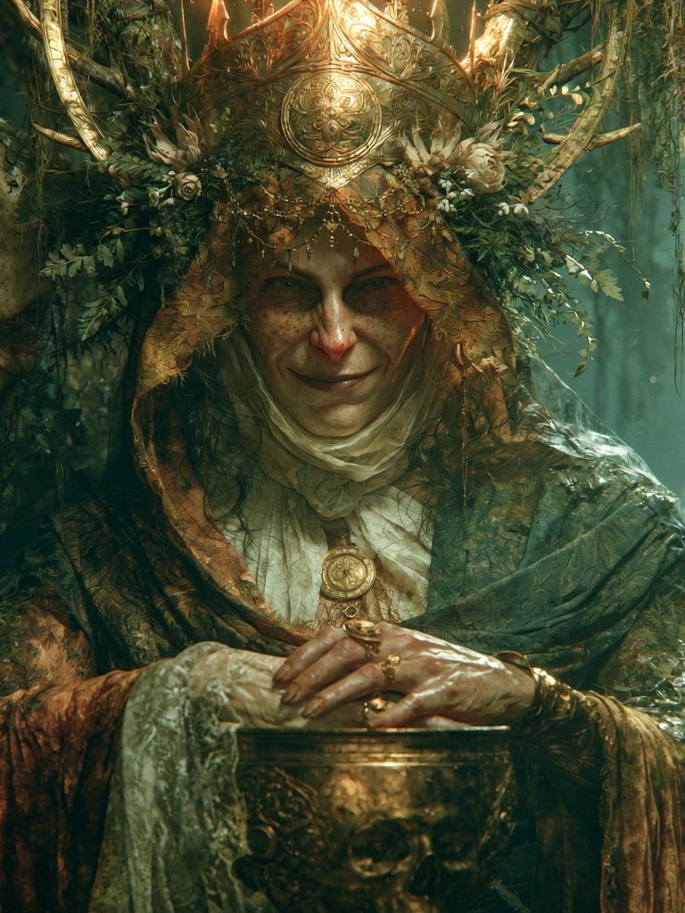 Forest Witch Portrait Print. poster detail