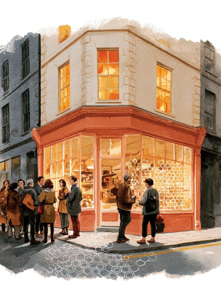 Corner Shop Watercolor Illustration Poster. poster — illustration art