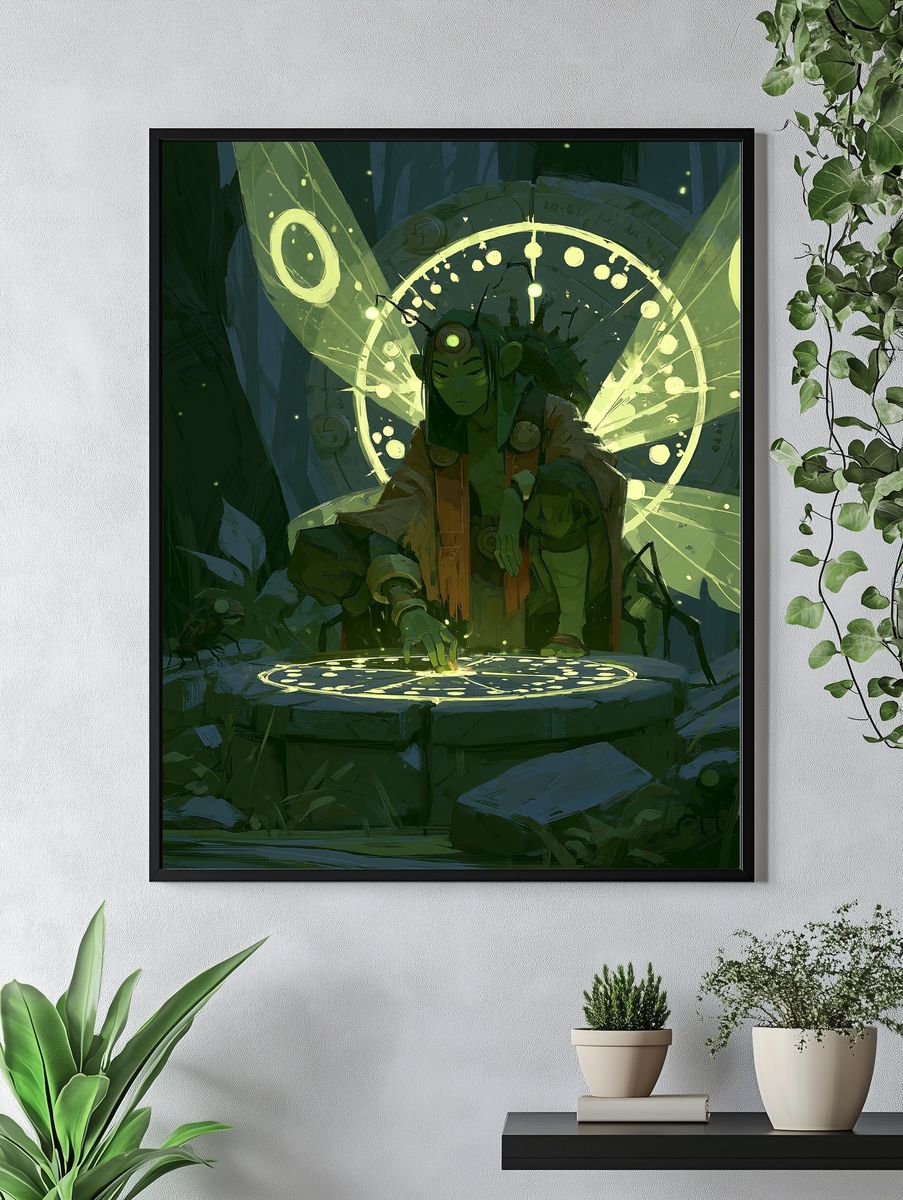 Mystic Forest Seer Illustration Poster. — room view 4
