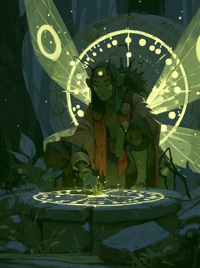 Mystic Forest Seer Illustration Poster. poster