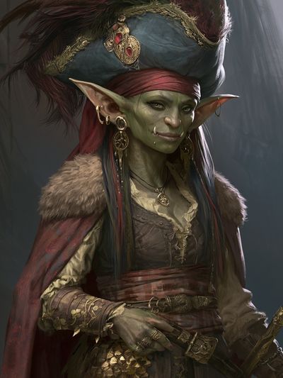 Goblin Pirate Portrait Print.
